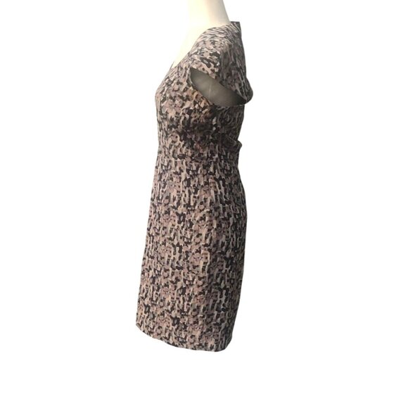 Ann Taylor Women's Size 4 Abstract Print Cap Sleeve Sheath Dress - Picture 2 of 12